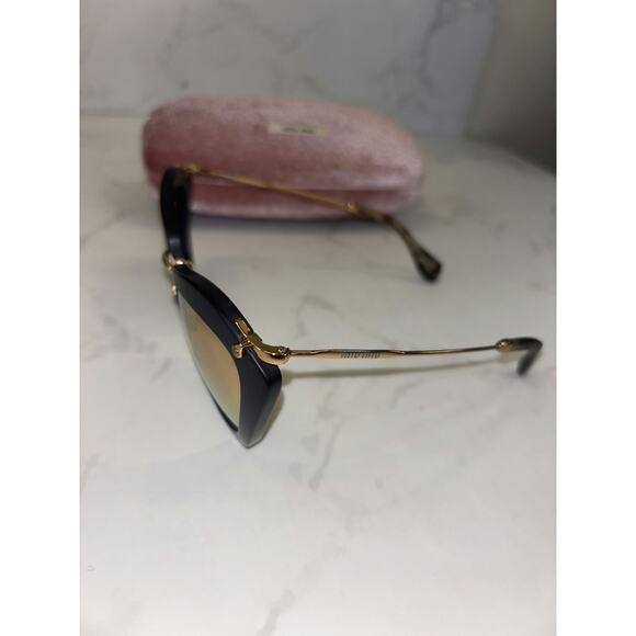 Miu Miu Sunglasses with Gold-Tone Frame - Like New - Picture 3 of 4